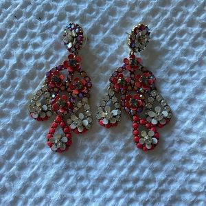 J.Crew Floral Chandelier Earrings